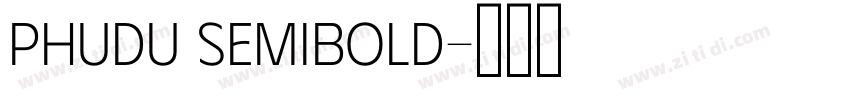 Phudu SemiBold字体转换